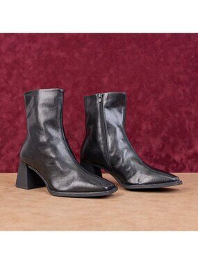 Vagabond Wmn Hedda Dress Office Style Black Leather Square toe Boots 8US EUR38